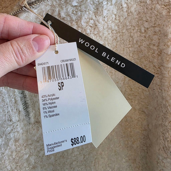 Women's Elie Tahari Cream Wool Blend Sweater Size S - Picture 7 of 8